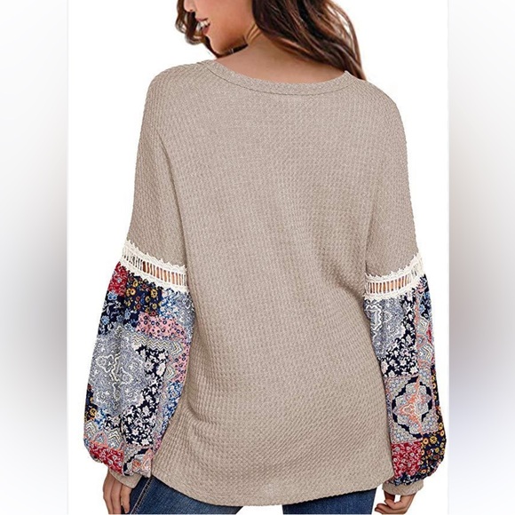 MIHOLL waffle knit grey long sleeve | Size Medium - Picture 2 of 8